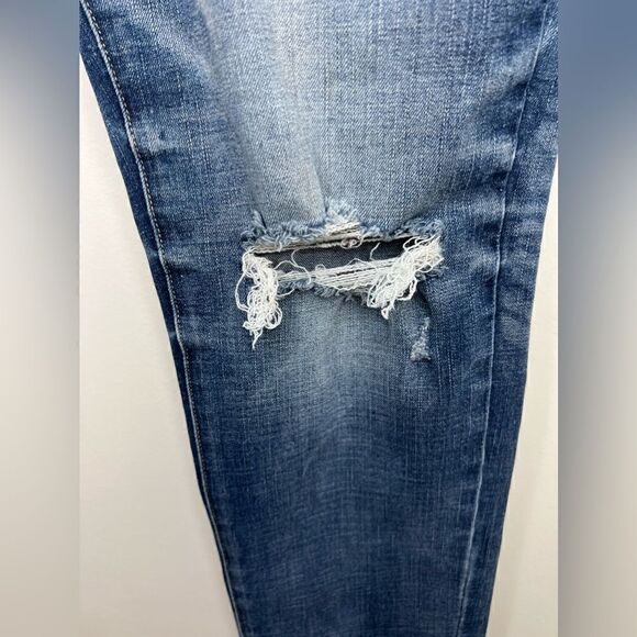 American Eagle Blue Extreme Flex 4 Distressed Skinny Jeans Size 33W 30L - Picture 8 of 13
